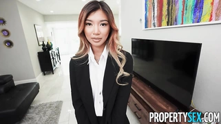 Tiny Asian Real Estate Agent Clara Trinity Craves Her Boss's Big Cock