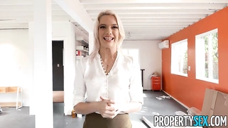 Hot Leggy Blonde Commercial Real Estate Agent Makes Sex Tape With Client