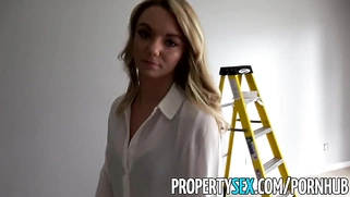 Painter talked his hot blonde boss into having sex