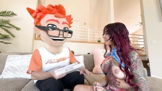 Luna Legend’s Red-Haired Ride Lands My Cumshots on Her Inked Tits!
