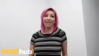 Punk beauty Alex B enjoys rough sex on the table