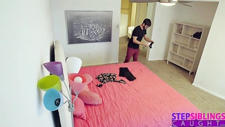 Stepbrother Inserts His Cock Into Stepsisters' Teen Pussy