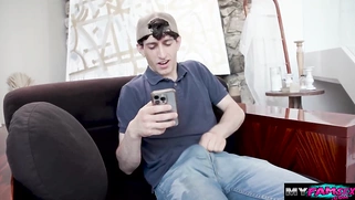 Caught my stepson jerking off on the couch