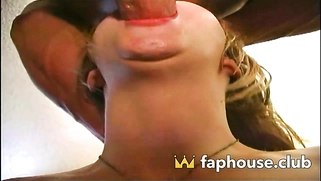 Blonde mega-bitch seeks erotic gagging with monster manmeat in explicit XXX