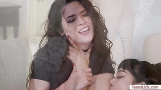 Sitting on my friends pussy and squirt on it