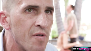 My stepdads friends fucked me while hes watching us