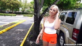 Jessica Jones flashes her tits for some money in the street