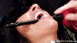 Blindfolded Anya Ivy gets pussy touched and lips kissed