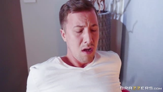 Busty Amia Miley fucks her husband tied to the chair