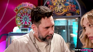 Banging my horny stepdaughter inside arcade house