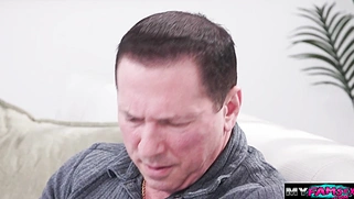 Sucking my stepdads dick while his wifes out