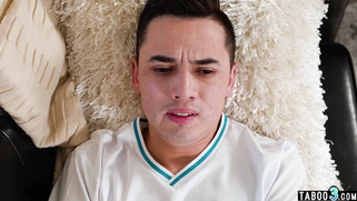 Mature stepmom prepares for a final exam