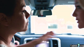 Lesbian asian MILF Dana fingering her GF