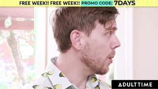 Restrained wife Leana Lovings lets her husband's best friend lick her pussy to a slobbery orgasm!