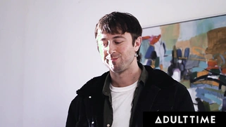 Naughty masseuse Vanna Bardo gives a man with a big dick his first oiled Nuru massage