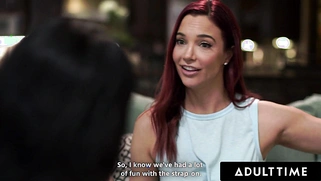 Vicki Chase impregnates her lesbian girlfriend Jayden Cole with a strap-on! SPERM IN THE ASS!