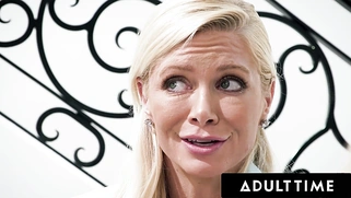 Blonde teenager Mila Monet threesomes with her MILF cougar friend Serene Siren!