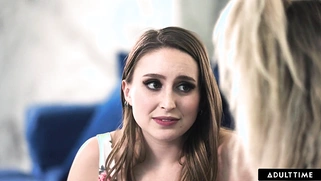 Lily Larimar teaches her best friend Lainey Grey how to kiss and eat pussy!