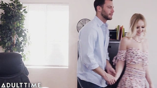 Sheena Ryder Gives Guilty Husband A Handjob While Fucking Secretary Natalia Queen