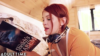 Caught Jerking Off - Shy Redhead Lesbian Caught Flicking Her Clit