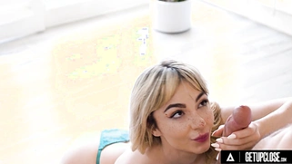 Petite Blonde Demi Hawks Lets the Horny Stud Do Whatever He Wants to Her