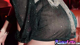 Mischievous teen slips out of her dress