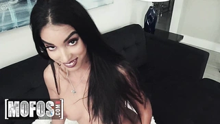 Hot Chick Claire Black Rewards Tony With a Blowjob After He Picks Her Up Off the Street