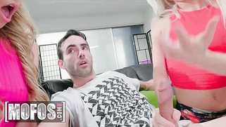 Hot blondes Kali Roses and Elsa Jean have a threesome