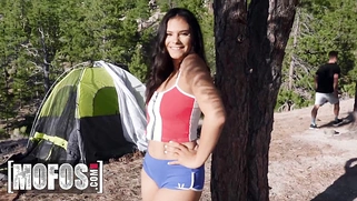 Amateur Violet Starr gets fucked at the campsite