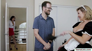 Fucking my horny MILF maid while husband is out