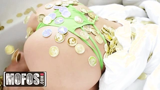 Curvy Latina Lilly Hall Riding Big Cock in Both Holes Pussy & ass