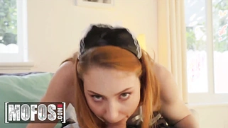 Redhead maid Arietta Adams cleans that cock Inside Out