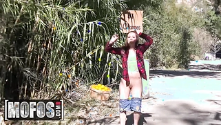 Stranded Teen Hayden Hennessy Sucks Cock for a Ride Home