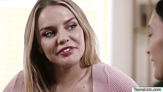 Fucking my hot friend using new strap on