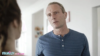 FamilyXXX – Redhead Teen Cums All Over Her Stepdad's Braces