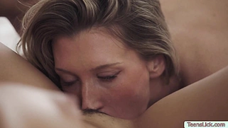 Enjoy licking my wet stepsisters pussy