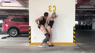 Unknown blonde fucks in a parking lot in plain sight full video at porntotal