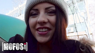 Brunette Teen Rebecca Volpetti Rides Erik Everhard’s Big Dick In Public