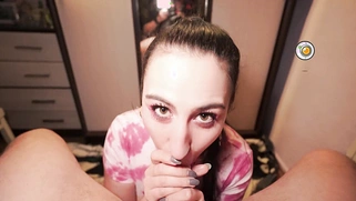 Sexy Webcam Girl Teases and Sucks Cock POV Closeup