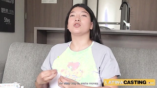 Big Tits Asian Latina Gagging Upside Down Deepthroat & Tittyfuck