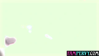 Angel smiling teen asks dad to fuck her