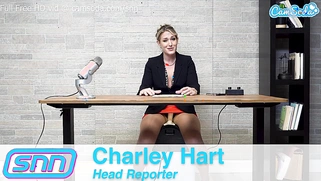 Camsoda News Network Broadcast: Reporter Masturbates on a Sybian