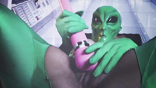 Area 51 Porn: Sex with an Alien Discovered During a Raid