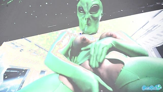 Area 51 Porn: Sex with an Alien Discovered During a Raid