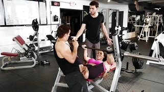 Rachel Starr gets pounded in the gym in front of her boyfriend