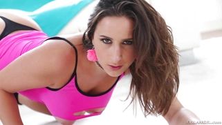 Ashley Adams demonstrates her delightful parts on camera