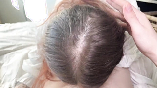 Gorgeous blue eyed brunette pussy fucked cum on big ass