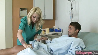 Blonde Monique Alexander As A Naughty Nurse Sucks The Patient's Cock