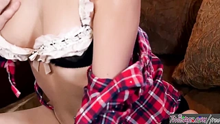 Tattooed Hot Teen Stefanie Joy As The Fire Lady Satisfies Her Cunt With Her Fingers