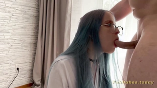 Sexy Blue Haired Secretary Hard Ass Fuck